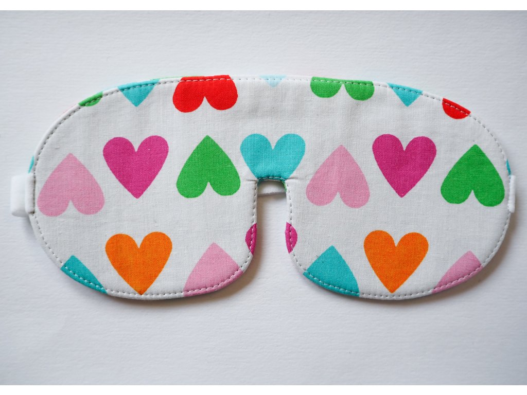 MASKA NA SPANÍ BAREVNÉ SRDCE