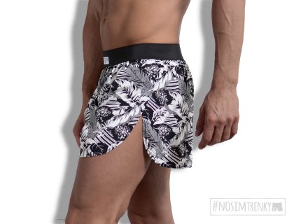 LETNÍ TRENÝRKY - černobílé květy